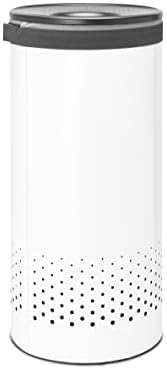 Brabantia Laundry Hamper - 9 Gal White Machine Washable Corrosion-Resistant