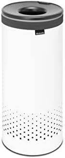 Brabantia Laundry Hamper - 9 Gal White Machine Washable Corrosion-Resistant