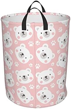 STURDY POLAR BEAR LAUNDRY BASKET PRVTKBSS