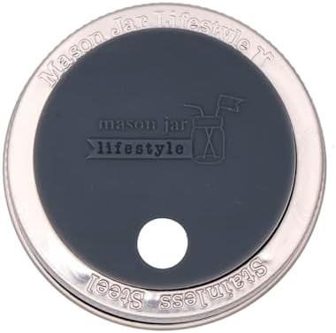 2-Pack Silicone Straws Lids for Mason Jars