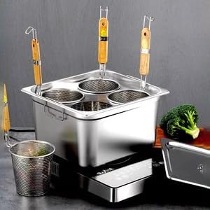 RSBFER Stainless Steel Pasta Cooker with Divider 6 Holes Stockpot