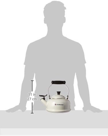 Le Creuset Enamel-On-Steel Whistling Tea Kettle 17 qt White