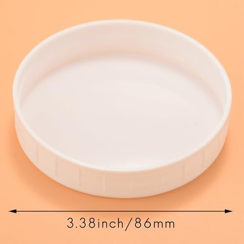 Wide-Mouth Plastic Lids for MasonCanning Jars - Leak-Proof BPA-Free