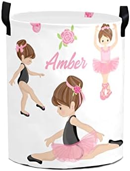 Personalized Ballet Storage Basket with Handles for Laundry