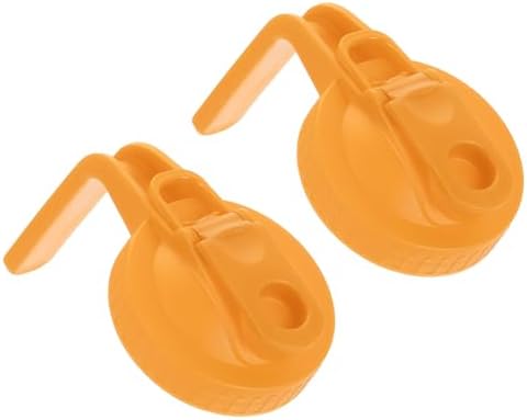 Uxcell 2Pcs Mason Jar Pour Spout Lid with Handle Yellow
