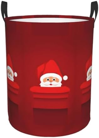 DCEHGEW Santas JollyHelpers Collapsible Laundry Basket 165x138in Waterproof Durable for Family Use