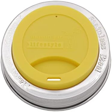 Mason Jar Silicone Lids with Rust-Proof Steel Bands 2-Pack