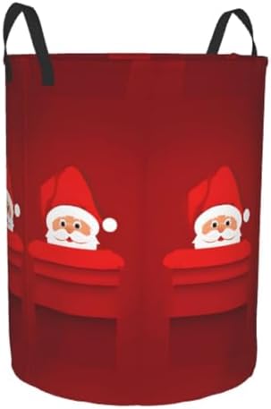 DCEHGEW Santas JollyHelpers Collapsible Laundry Basket 165x138in Waterproof Durable for Family Use