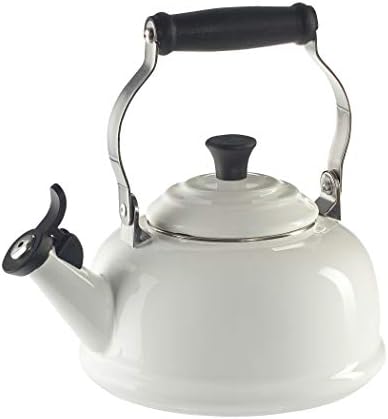 Le Creuset Enamel-On-Steel Whistling Tea Kettle 17 qt White
