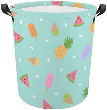 Summertime Magic MEIKKO Fruit-Themed Waterproof Laundry Hamper