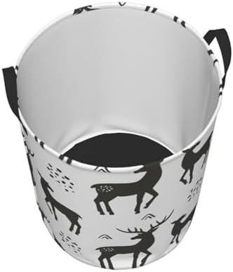 Collapsible Reindeer Laundry Basket for Home Dorm