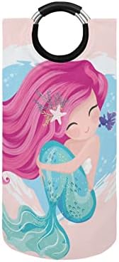 Dujiea Mermaid Collapsible Laundry Basket