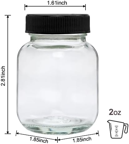 48-Piece 2 oz Glass Mason Jars Set