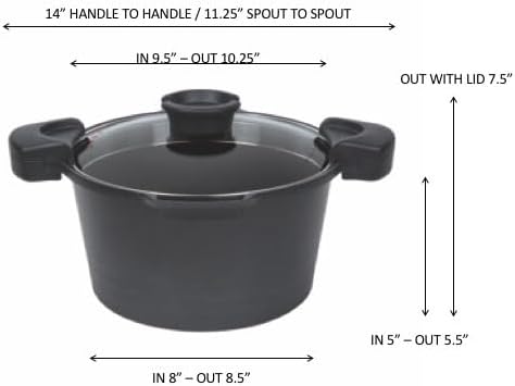 5 QT Non-Stick Stock N Pasta Pot with Easy Pour Strainer 9