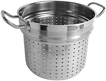 TrueCraftware 20 qt Stainless Steel Pasta Cooker with Lid Lid Induction Oven Safe