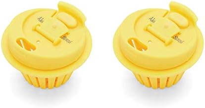 Claires Lemonade Stand Mason Jar Fruit Infuser Lid Yellow Set of 2