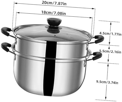 Kichvoe Multifunctional Stainless Steel Steamer Pot with Lid