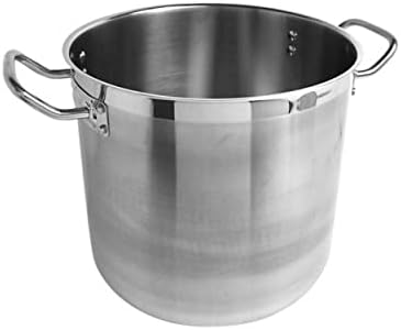 TrueCraftware 20 qt Stainless Steel Pasta Cooker with Lid Lid Induction Oven Safe