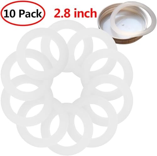 10-Piece Silicone Gasket Set for Mason Jars