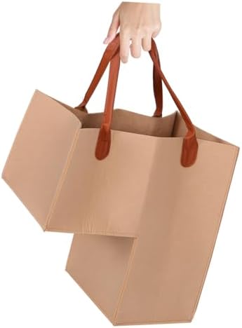 Golden Felt Folding Laundry Hamper for Stairs Efficient Clothes Organizer Basket