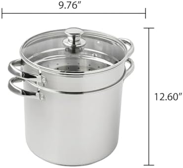 GDUFAMIU 8-Quart Multi-Cooker Set with Glass Lid
