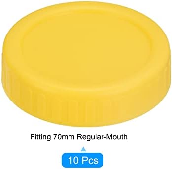 Uxcell Mason Jar Lids 10pcs Leak Proof with Silicone Rings