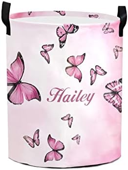Personalized Travel Laundry Basket with Handle Waterproof Foldable for Home Bathroom Use