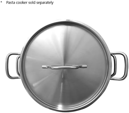 TrueCraftware-12 qt Pasta Cooker Lid Heavy-Duty Stainless Steel Durable Thermal Insulation