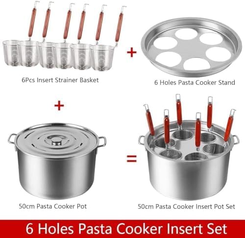 BINGWANG Commercial Stainless Steel Stock Pot Set with Pasta Pots and Insert Strainer