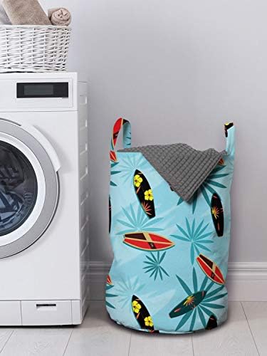 Surfboard Laundry Basket palm tree design