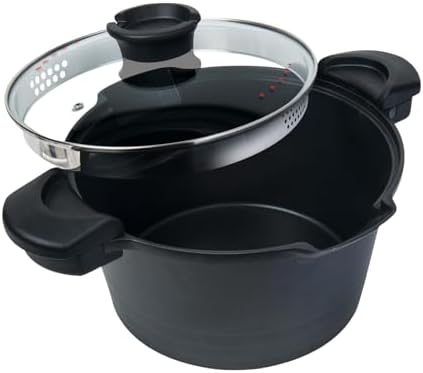 5 QT Non-Stick Stock N Pasta Pot with Easy Pour Strainer 9