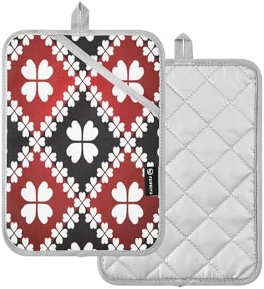 Hot Days in the Kitchen Shamrock Clover Potholders
