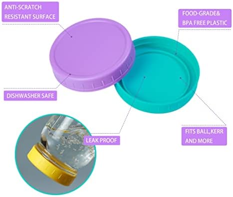Vibrant Yellow Mason Jar Lids with Silicone Rings
