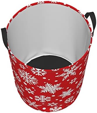 Collapsible Laundry Hamper with Handles Red