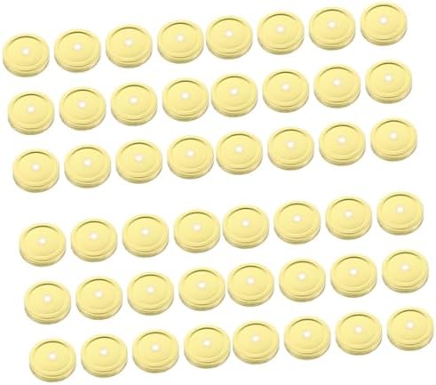 OKUMEYR 48 Pcs Reusable Mason Jar Lids with Straw Hole