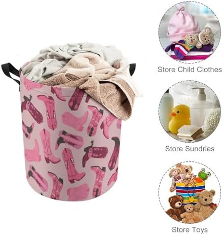MEIKKO Trendy Pink Storage Waterproof Collapsible Laundry Hamper
