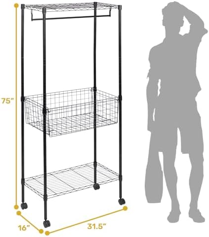 Clothes Hanger Basket Organizer