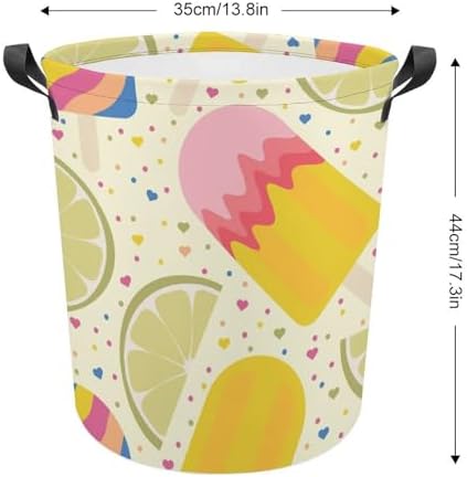 Lemon Ice Cream Laundry Hamper