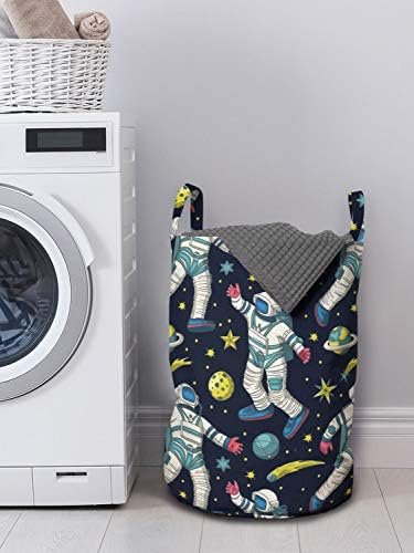 Outer Space Laundry Basket Design by Ambesonne