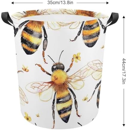 Organic Summer Design Meiko Bee Pattern Laundry Hamper