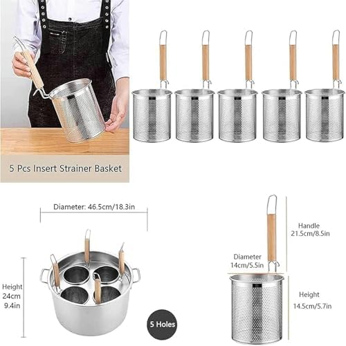 Perfectly Designed 5-Hole Pasta Pot Set