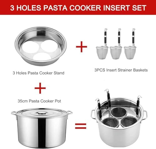 5 Holes Pasta Pot with Insert