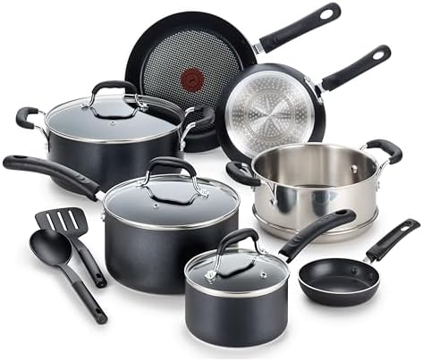 Secure Non-Stick Cooking Experience with 12-Piece titanium-coated Cookware Set