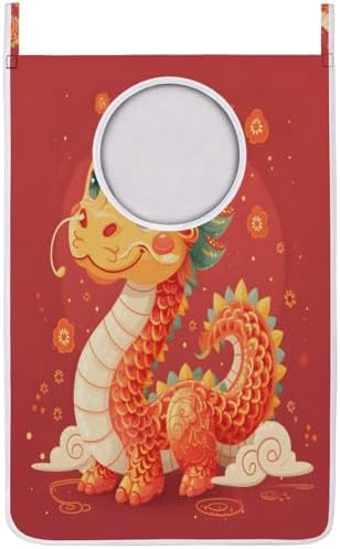 Hanging Laundry Hamper Bag Cute Dragon Design