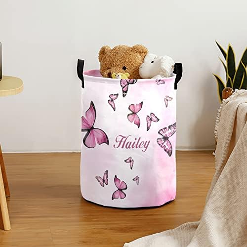 Personalized Travel Laundry Basket with Handle Waterproof Foldable for Home Bathroom Use