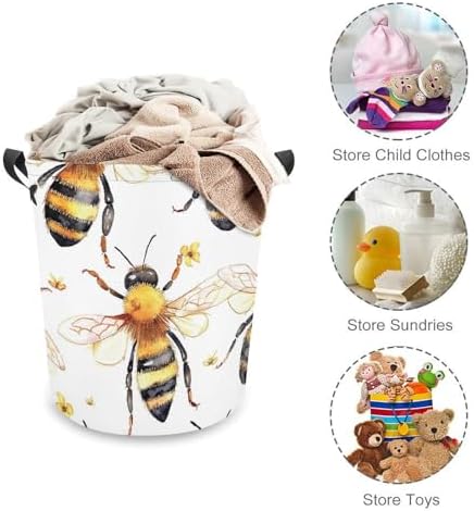 Organic Summer Design Meiko Bee Pattern Laundry Hamper