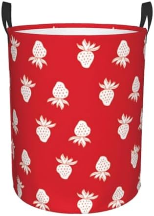 Strawberry Foldable Laundry Hamper Collapsible Organizer with Handles