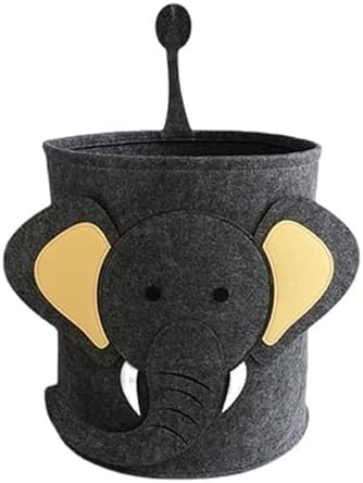 Cute Foldable Felt Laundry Basket for Kids Nursery and Home
