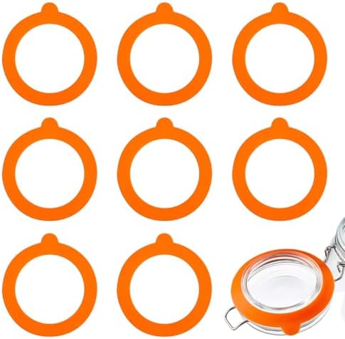 8-Piece Silicone Gasket Canning Rings Replacement Glass Jar Lids