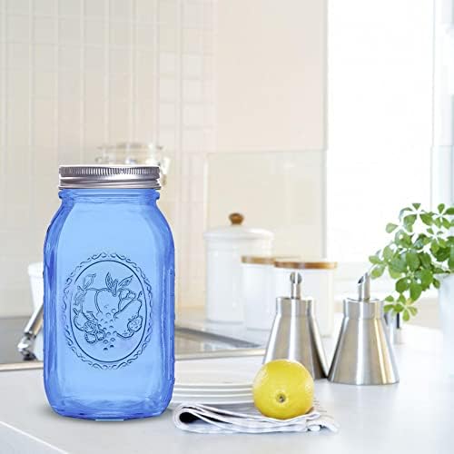 Elegant Blue Mason Jars 6-Pack